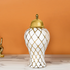 Golden Garden Ceramic Vase & Decorative Showpiece - Small
